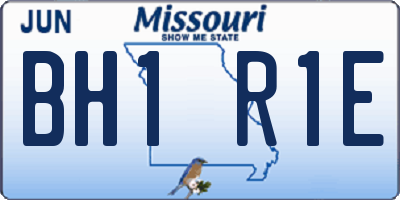 MO license plate BH1R1E