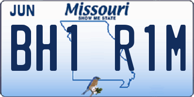 MO license plate BH1R1M