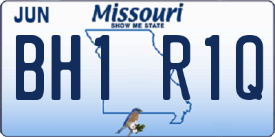 MO license plate BH1R1Q