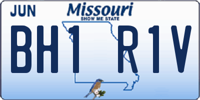 MO license plate BH1R1V