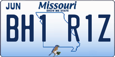 MO license plate BH1R1Z