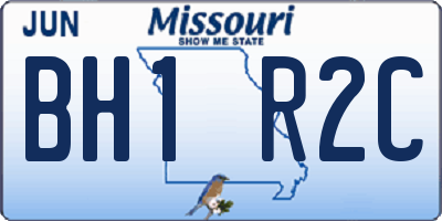 MO license plate BH1R2C