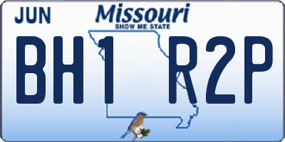 MO license plate BH1R2P