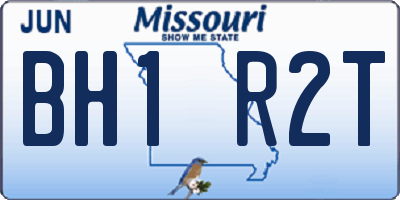 MO license plate BH1R2T