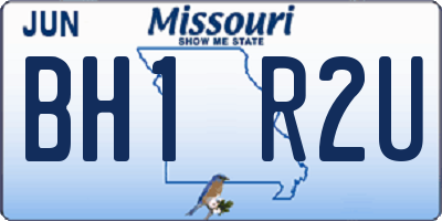 MO license plate BH1R2U