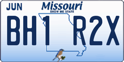 MO license plate BH1R2X