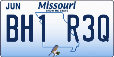 MO license plate BH1R3Q