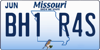 MO license plate BH1R4S