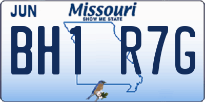 MO license plate BH1R7G