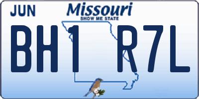 MO license plate BH1R7L