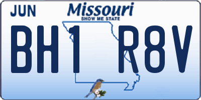 MO license plate BH1R8V