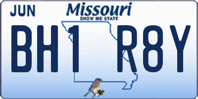 MO license plate BH1R8Y