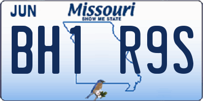 MO license plate BH1R9S