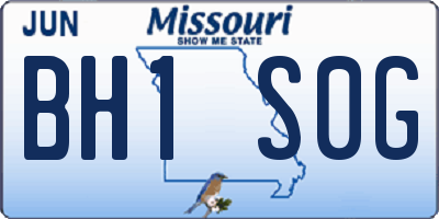 MO license plate BH1S0G