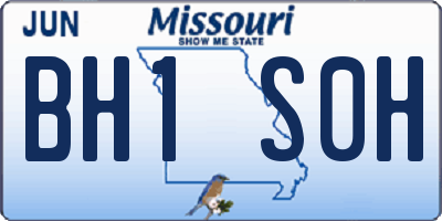 MO license plate BH1S0H