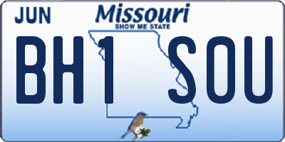 MO license plate BH1S0U