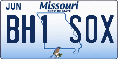 MO license plate BH1S0X