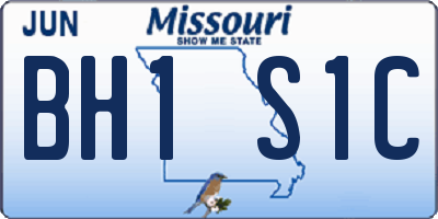 MO license plate BH1S1C