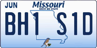 MO license plate BH1S1D