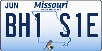 MO license plate BH1S1E