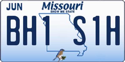 MO license plate BH1S1H