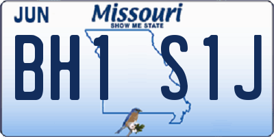 MO license plate BH1S1J