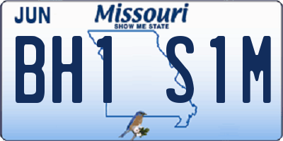MO license plate BH1S1M