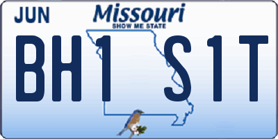 MO license plate BH1S1T