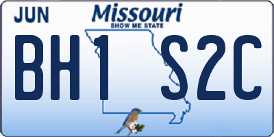 MO license plate BH1S2C