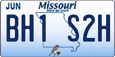 MO license plate BH1S2H