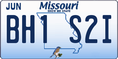 MO license plate BH1S2I