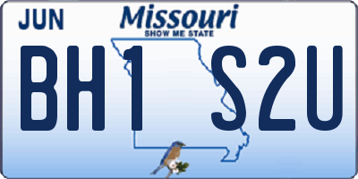 MO license plate BH1S2U