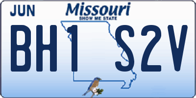 MO license plate BH1S2V