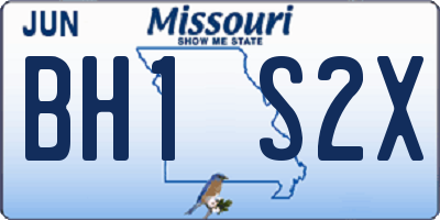 MO license plate BH1S2X