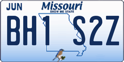 MO license plate BH1S2Z