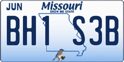MO license plate BH1S3B