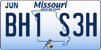 MO license plate BH1S3H