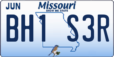 MO license plate BH1S3R