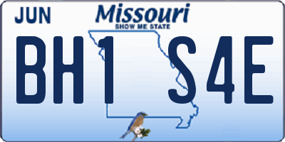 MO license plate BH1S4E