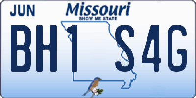 MO license plate BH1S4G