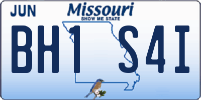 MO license plate BH1S4I