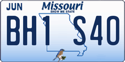 MO license plate BH1S4O