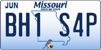 MO license plate BH1S4P