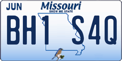 MO license plate BH1S4Q