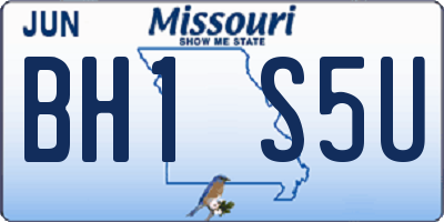 MO license plate BH1S5U
