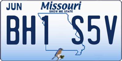 MO license plate BH1S5V