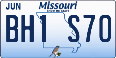 MO license plate BH1S7O
