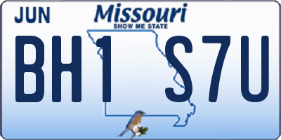 MO license plate BH1S7U