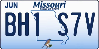 MO license plate BH1S7V