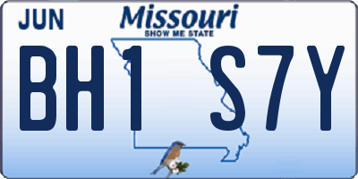 MO license plate BH1S7Y